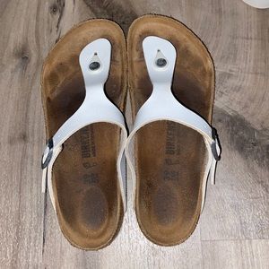 Size 8 White Birkenstock Sandals